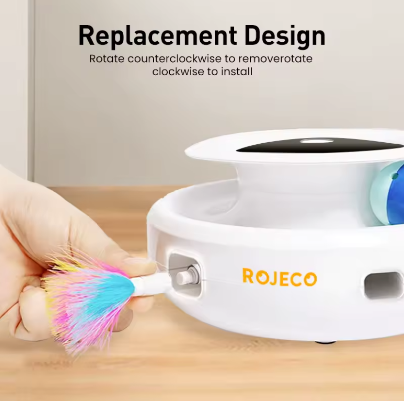Automatic feather fun ball toy