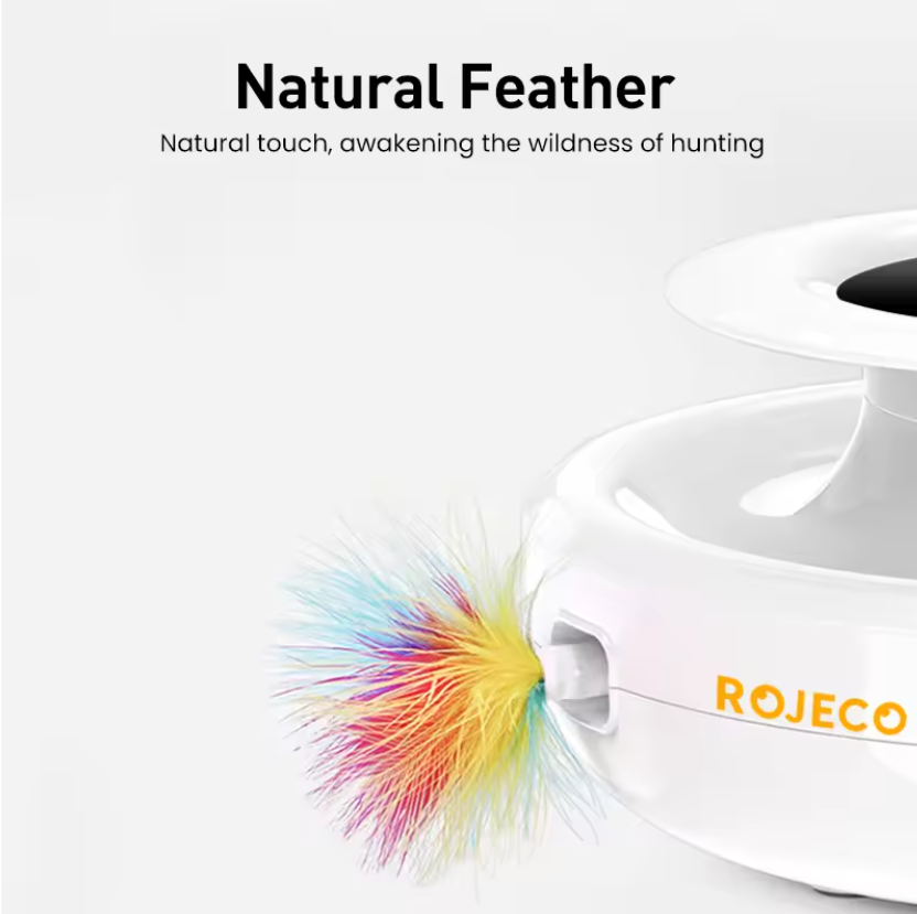 Automatic feather fun ball toy