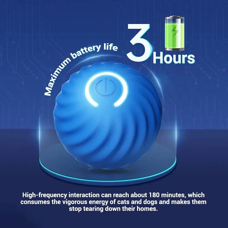Smart LED bouncing pet ball