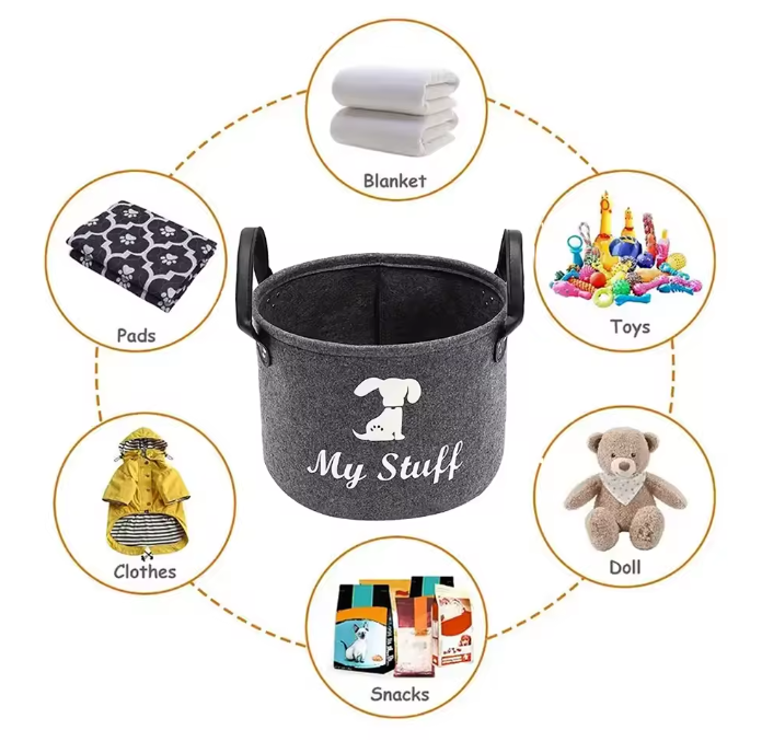 Pet toys storage basket
