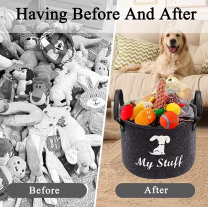 Pet toys storage basket