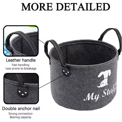 Pet toys storage basket